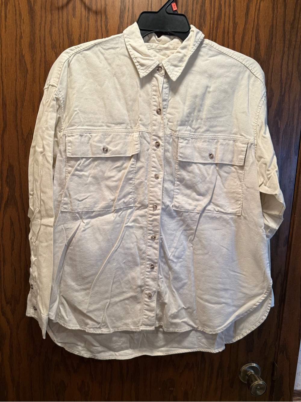 Women's Long-Sleeve Button-Up Shirt - White